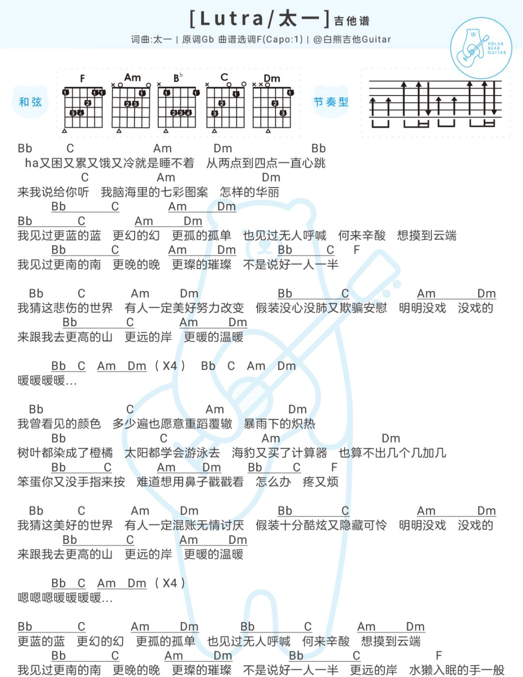 Lutra吉他谱预览图